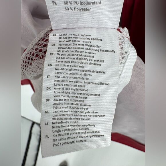 Rains Base Jacket Unisex‎ Red Full Zip Hooded Long Sleeve Waterproof XS/S - Picture 11 of 13